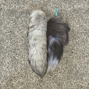 Gray and Black tail Keychains